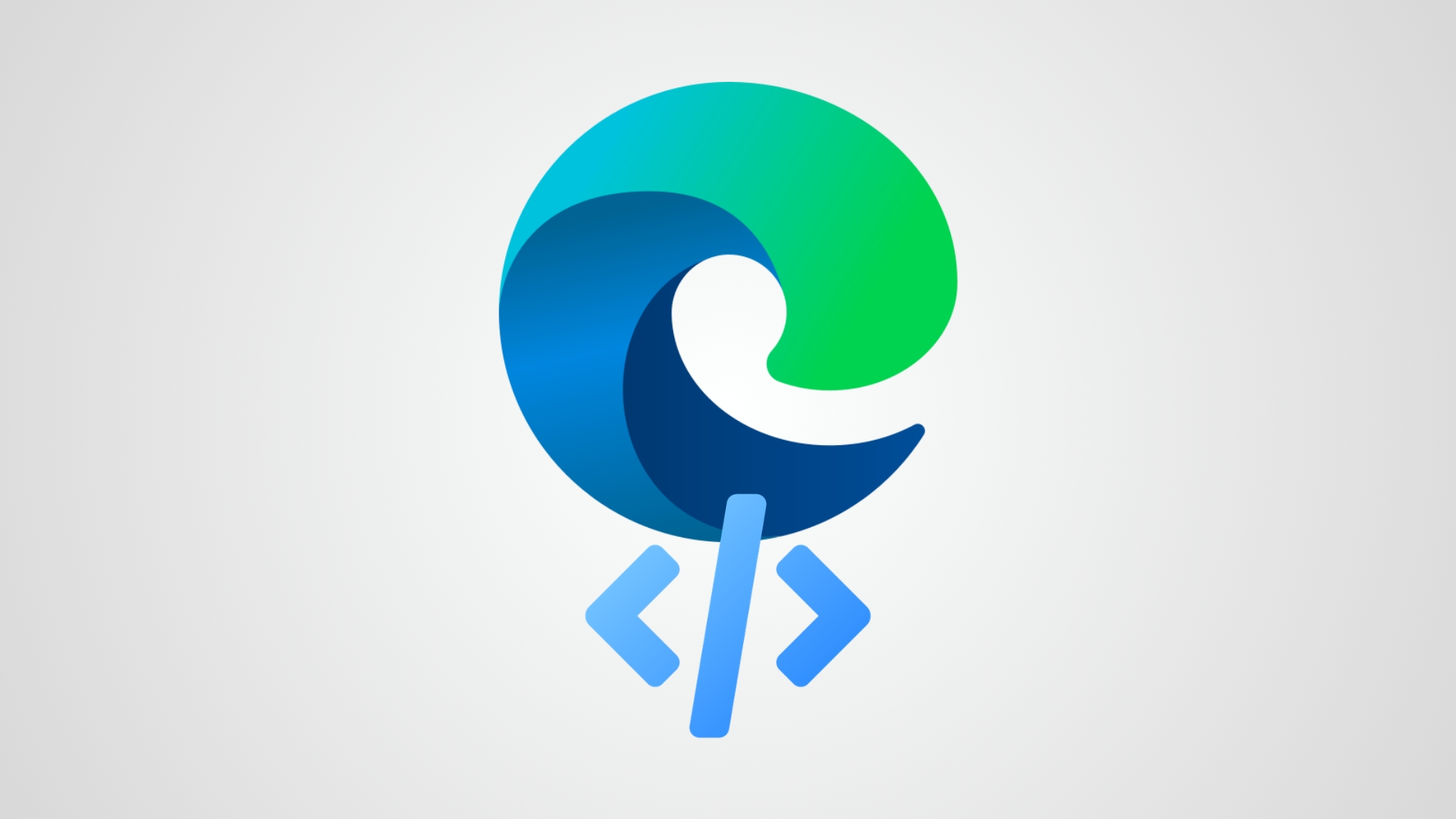 Edge logo com código de programação