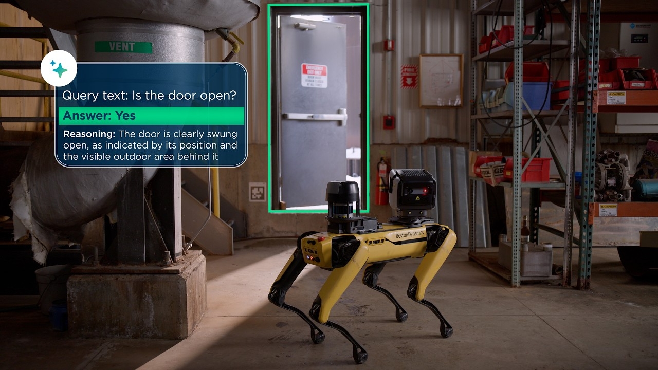 robot a usar IA para detetar porta aberta