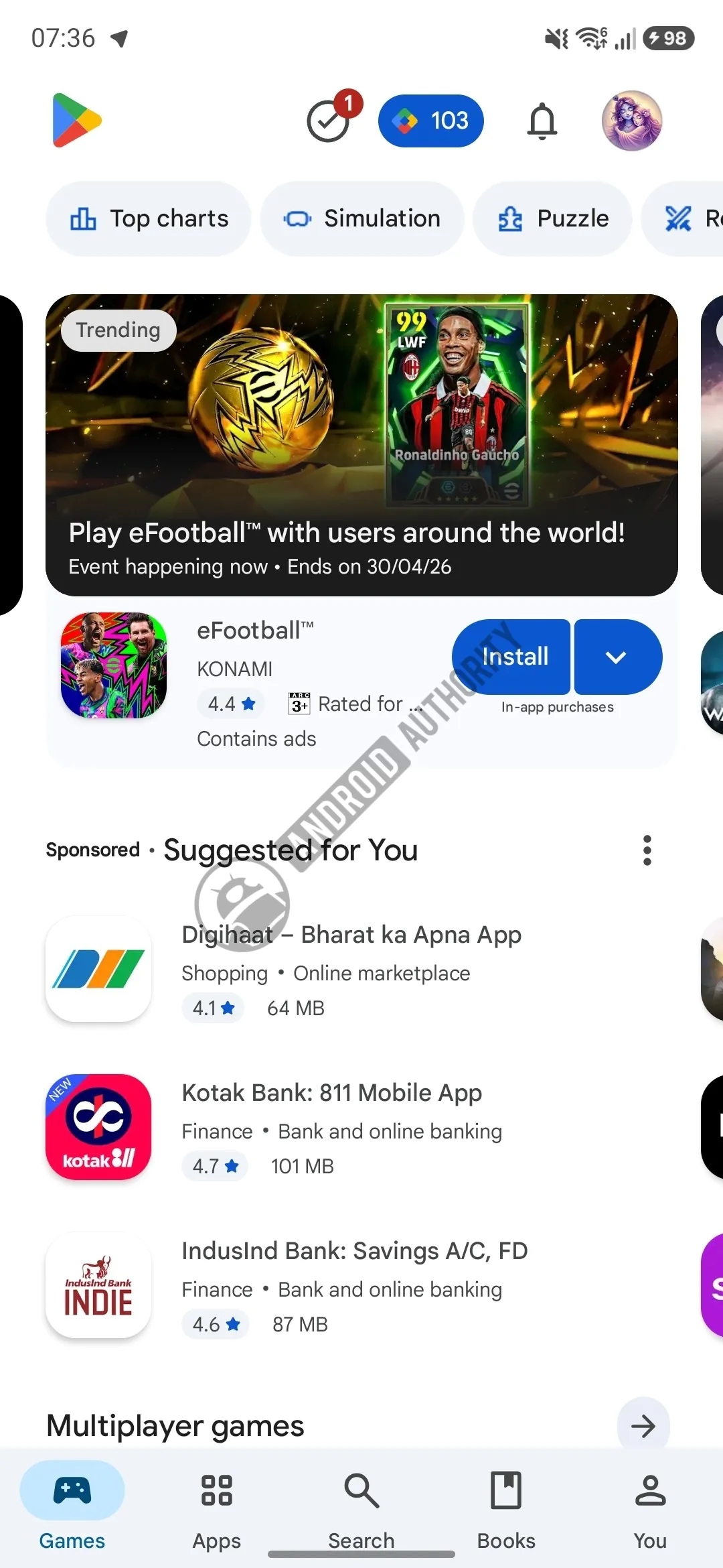 detalhes do novo design da play store da google
