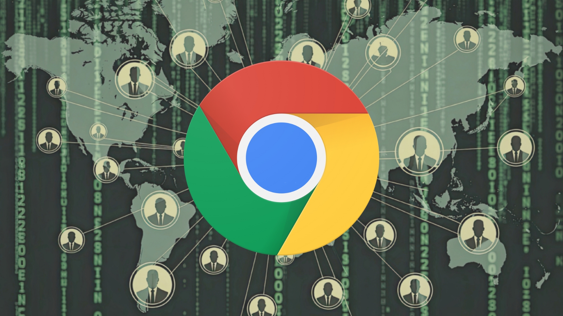 Google Chrome com fundo de privacidade