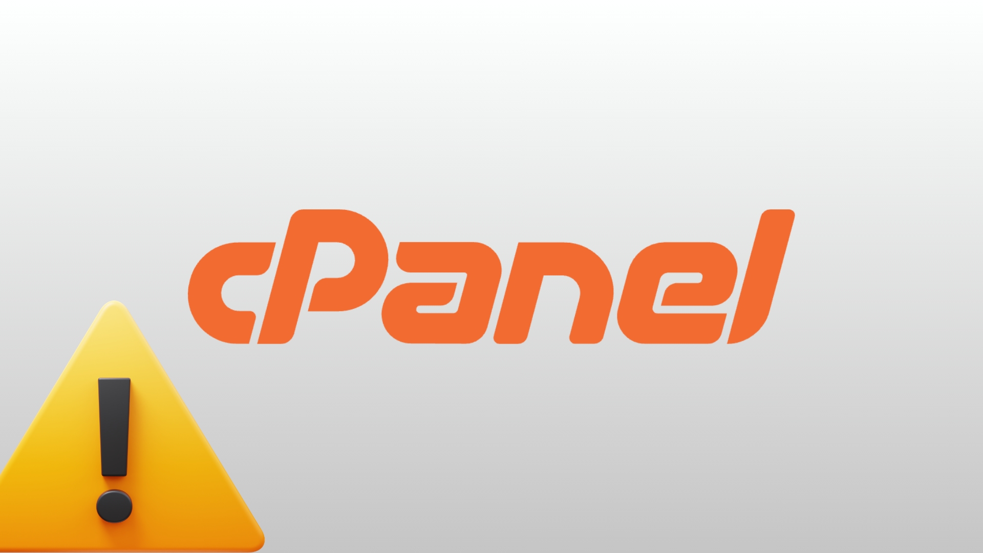 cPanel com sinal de erro