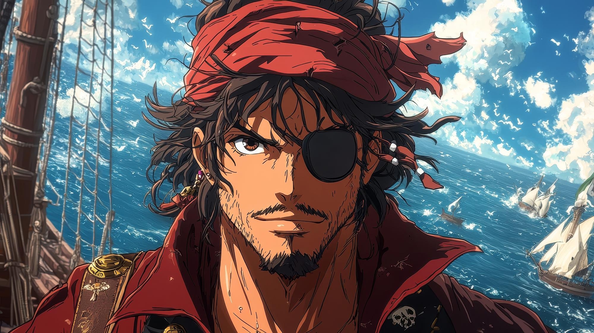 pirata em estilo manga