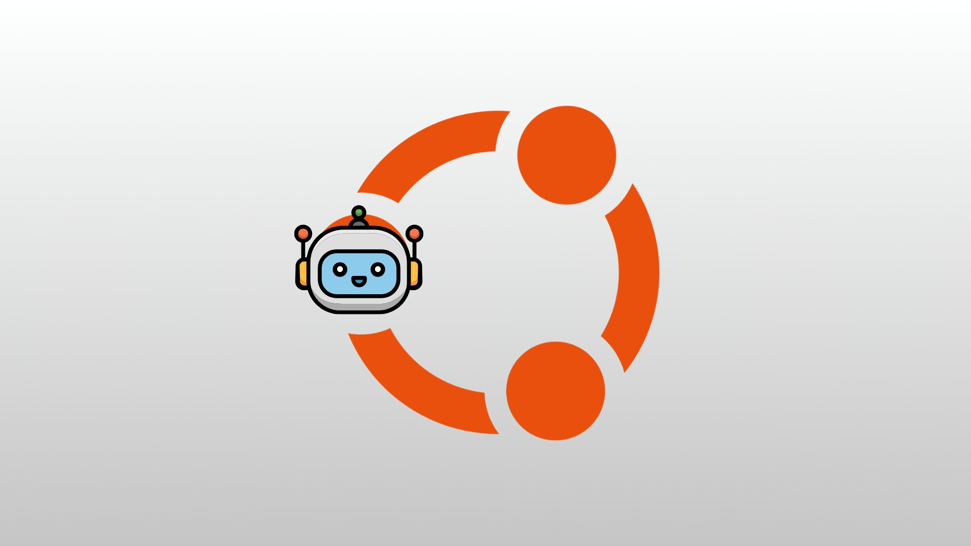 Ubuntu com robot em logo