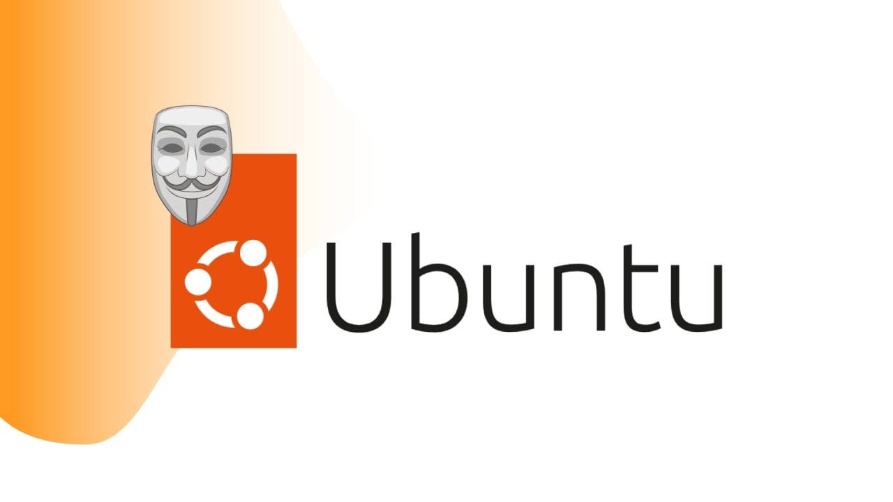 Ubuntu com máscara de hacker