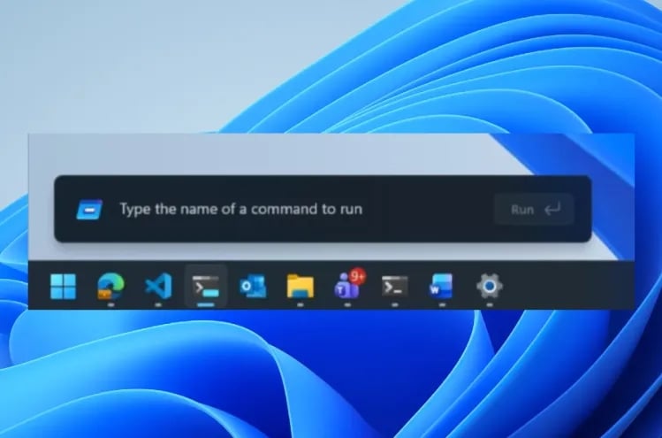 nova janela de executar do Windows 11