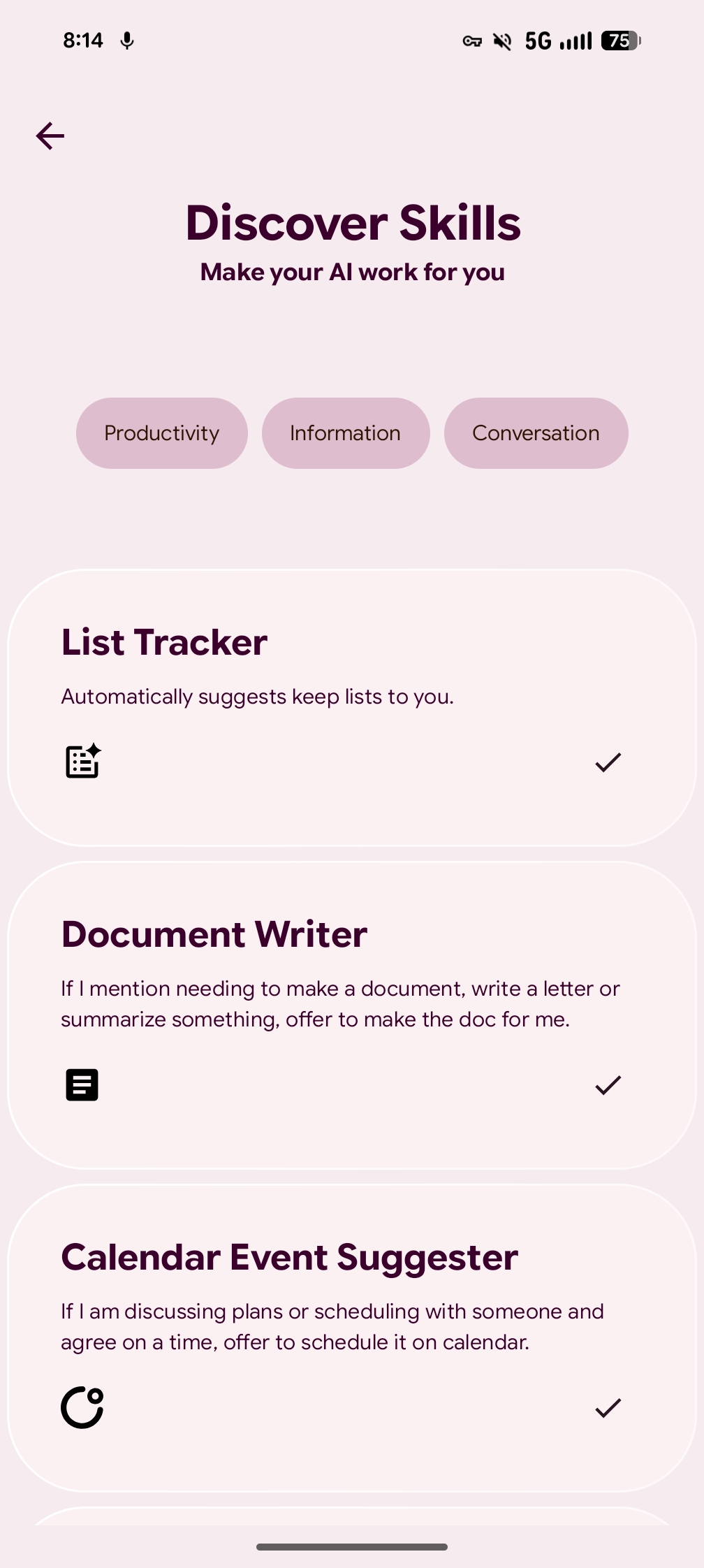 imagem da interface da app da google