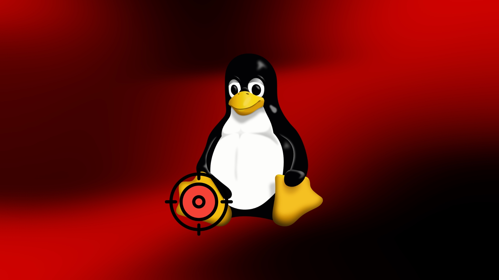 tux com tiro no pé