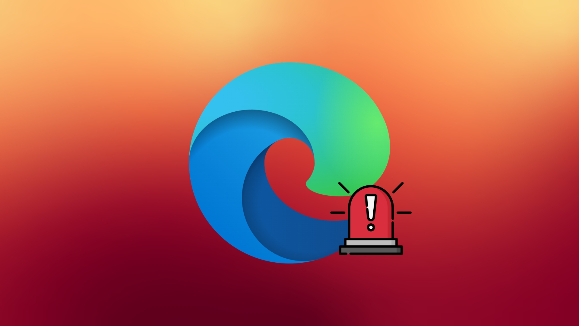 Microsoft Edge com alerta