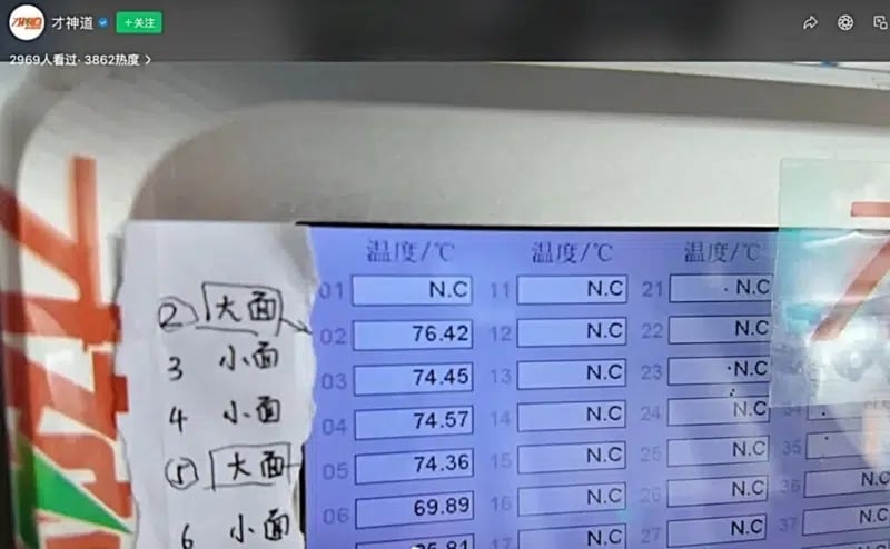 detalhes das temperaturas durante o carregamento rápido da BYD