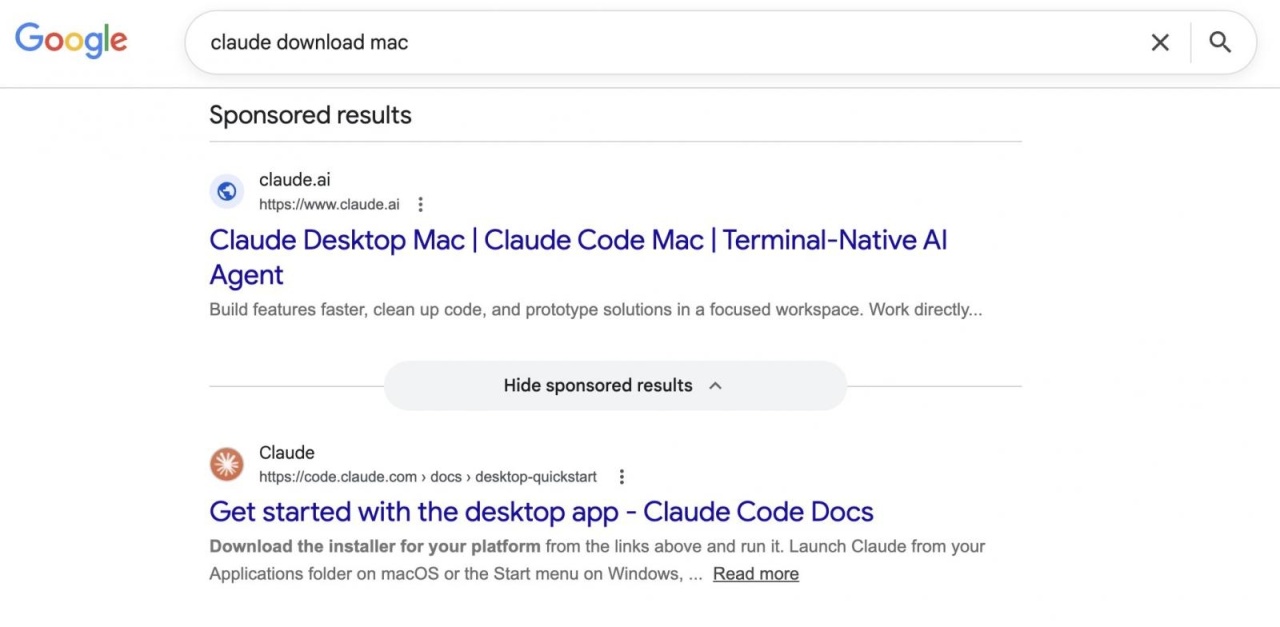 imagem de site malicioso nas pesquisas da google