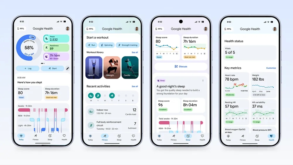 Google Health nova interface
