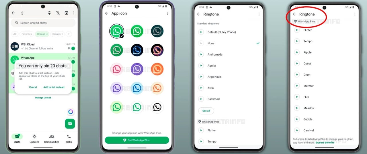 detalhes da nova versão paga do WhatsApp Plus