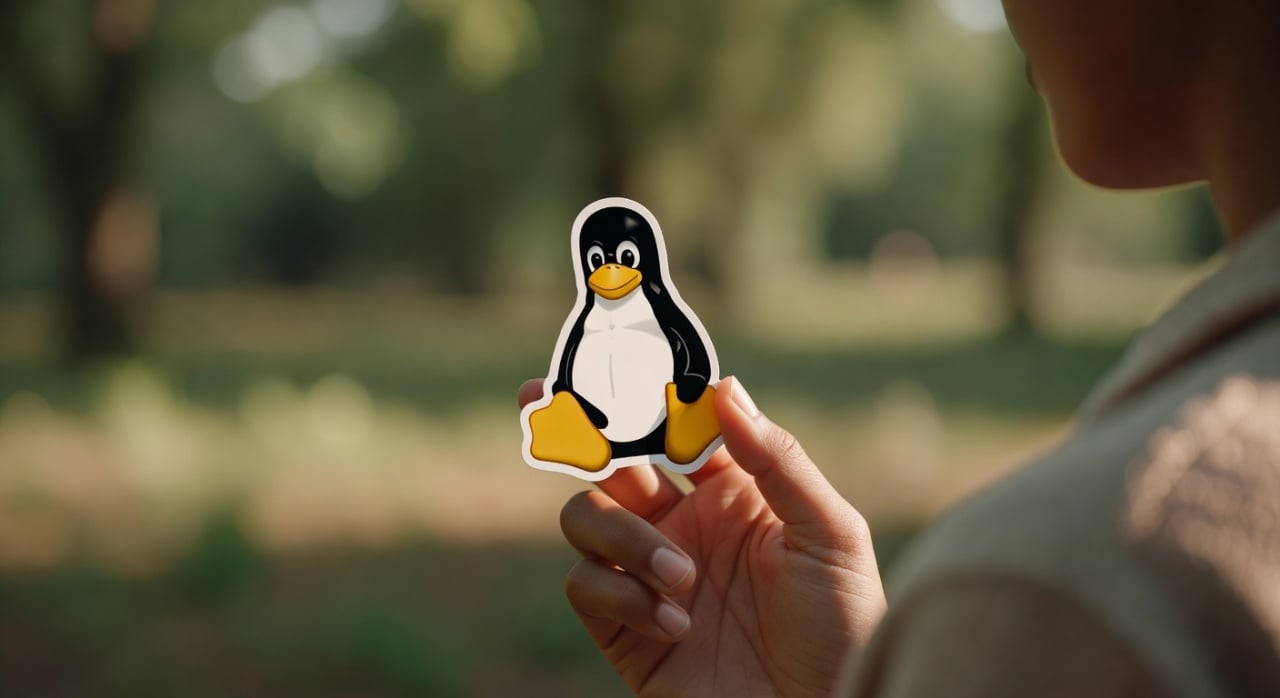 Linux em sticker