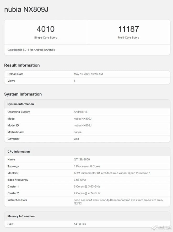 detalhes do benchmark