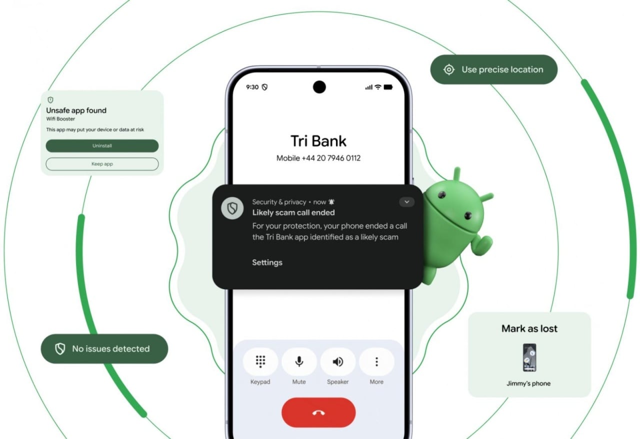 proteção contra burlas do android