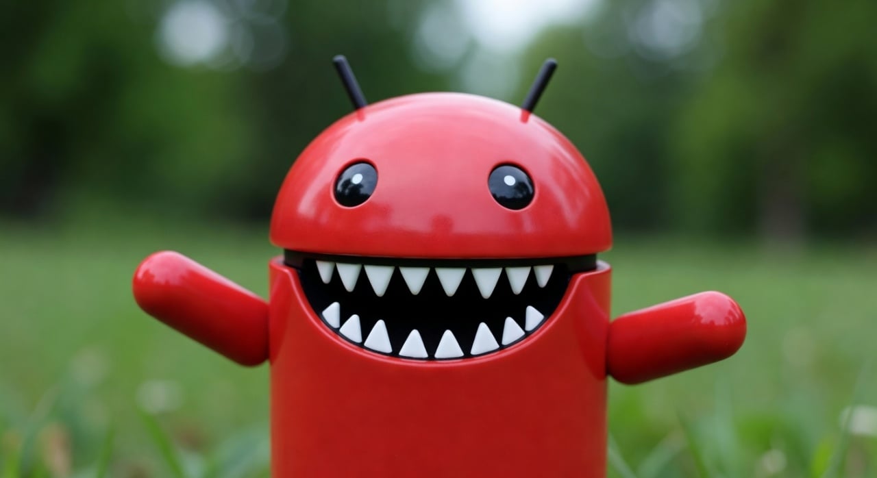 android robot vermelho