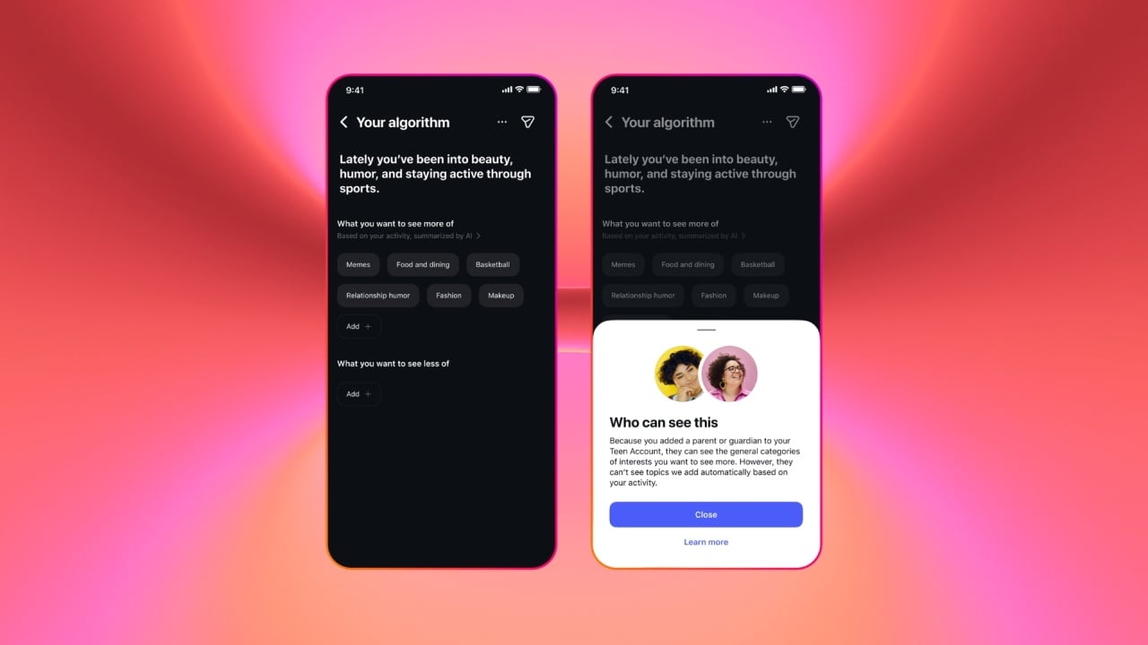 Instagram com controlo parental de algoritmo