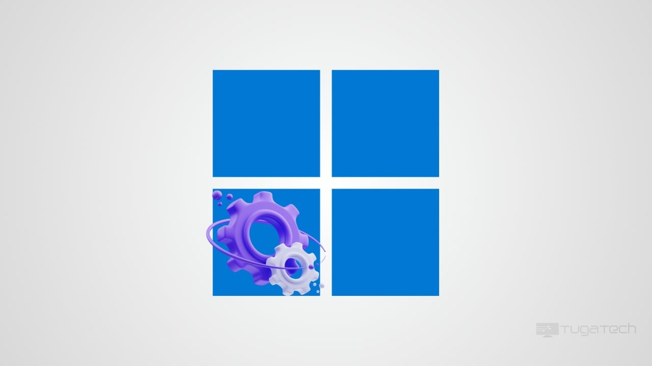 Windows com configurações em cima