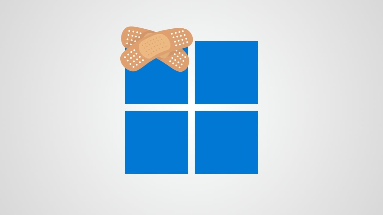 Windows 11 logo com patch