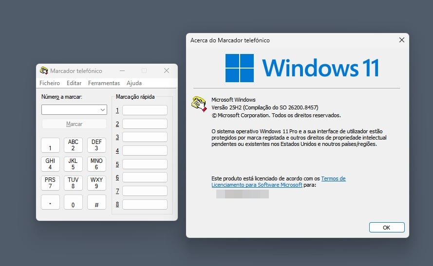 marcador de telefone no Windows 11