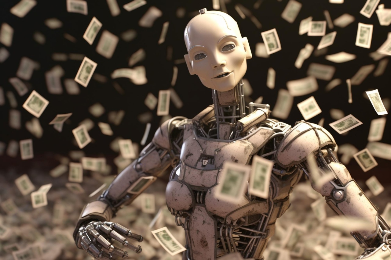 robot com dinheiro