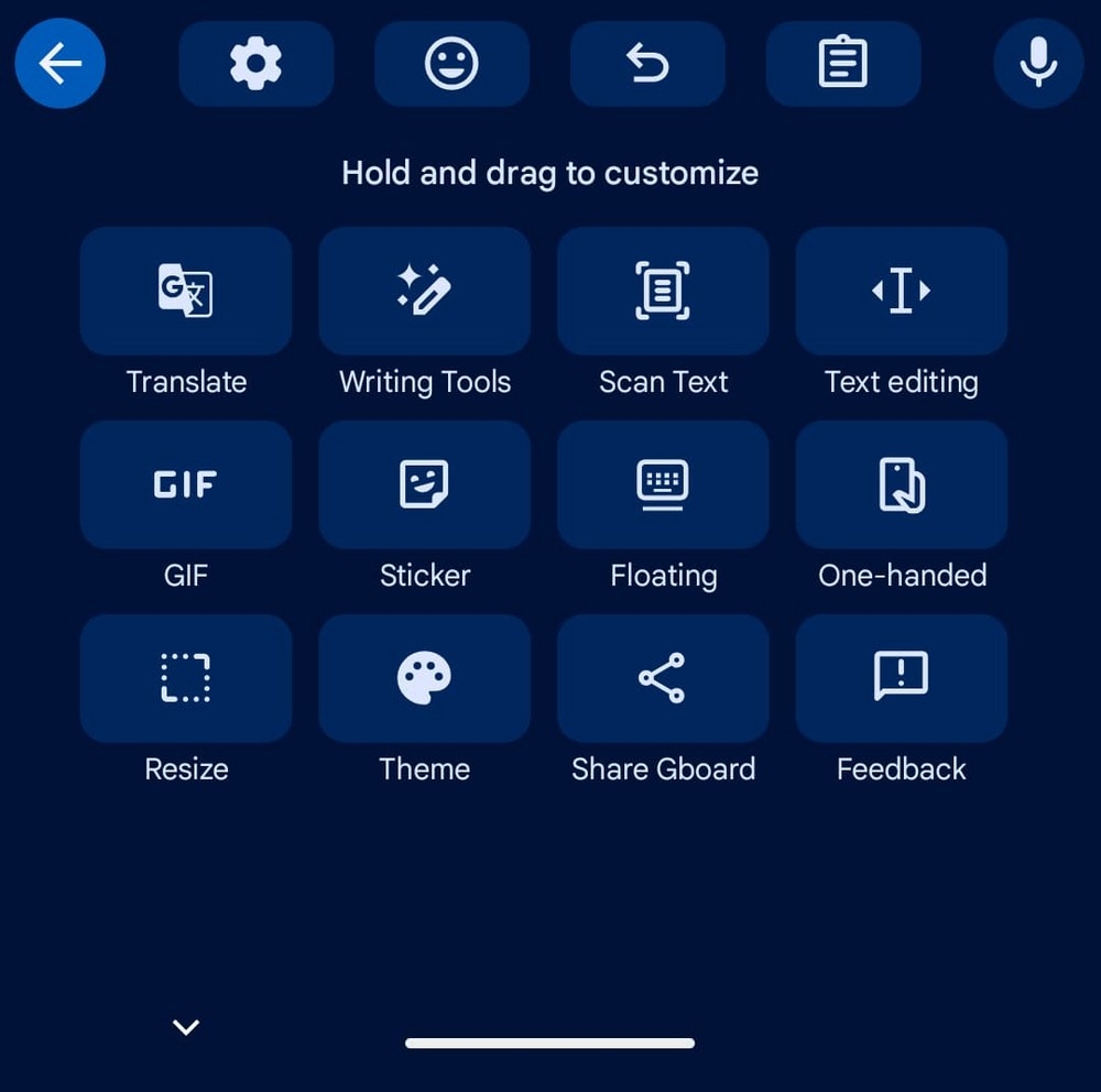 novo design do gboard