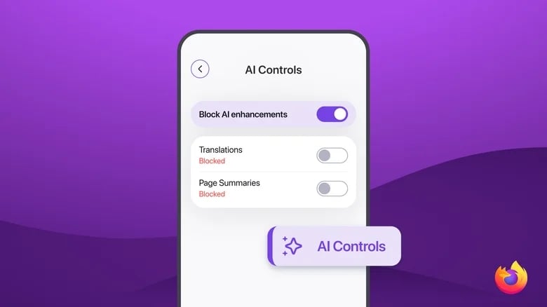 Controlos de AI para o Firefox