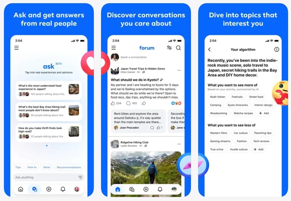 imagens da nova app da Meta - Forum