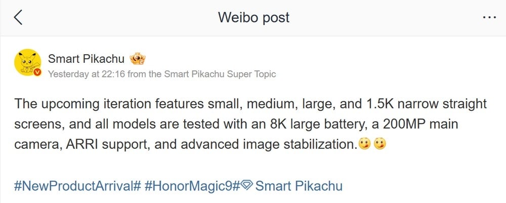 mensagem do leaker na weibo