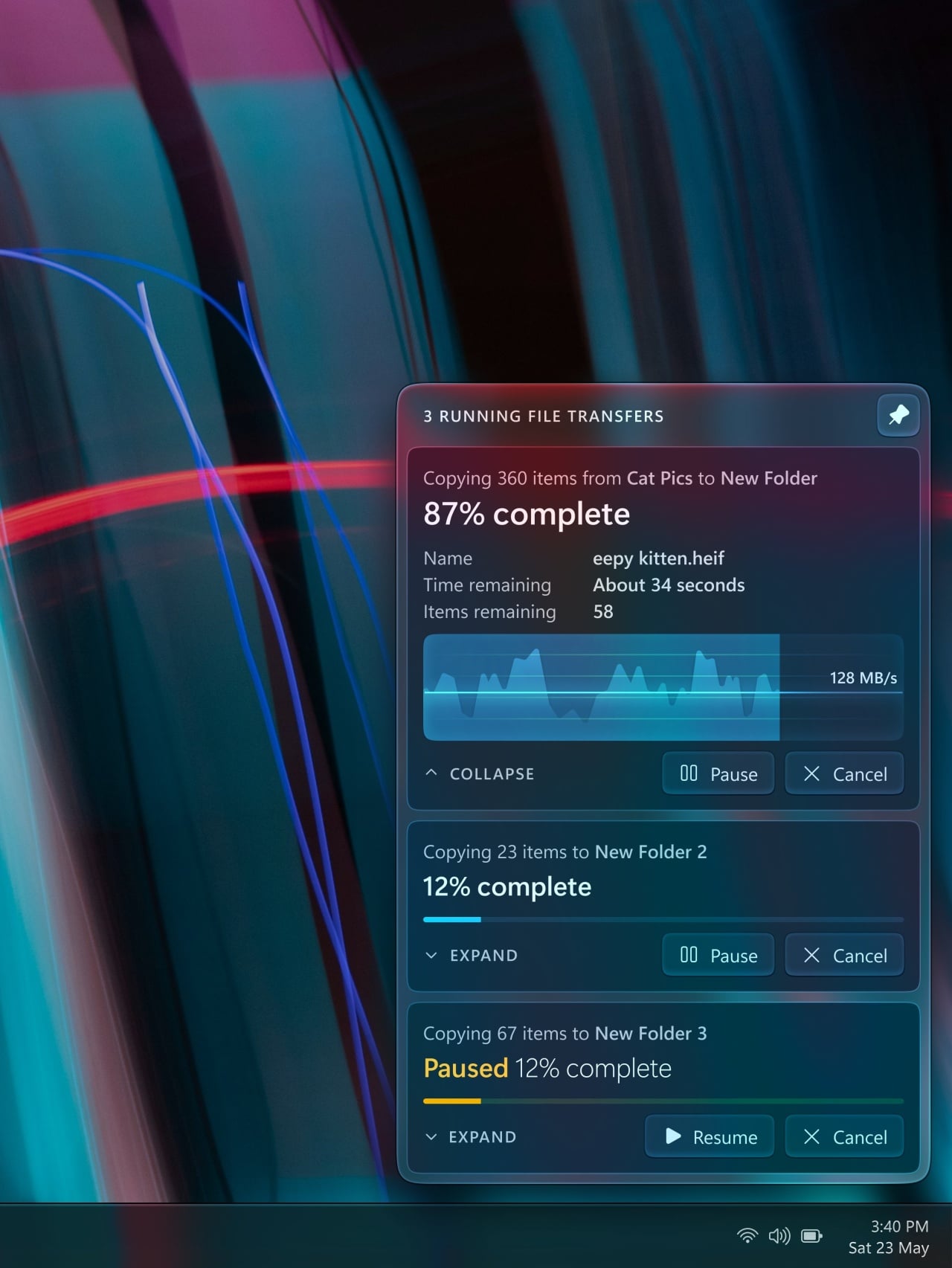 conceito do Windows com explorador novo design