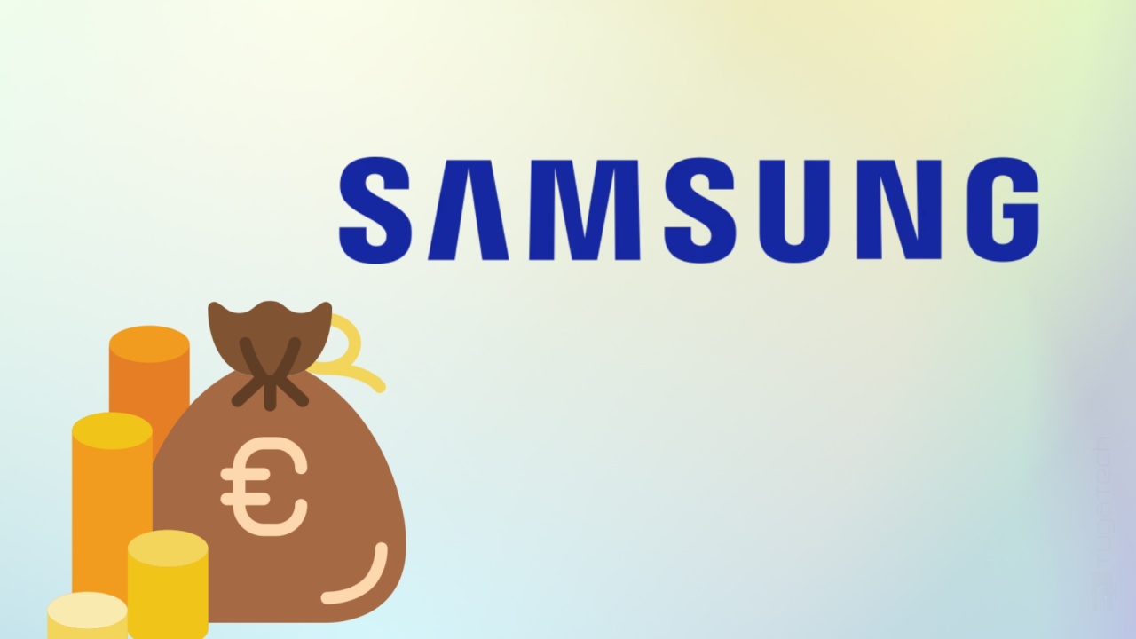 Samsung logo com dinheiro