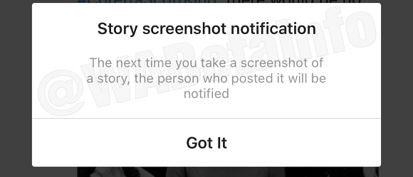 alerta do instagram para captura de stories