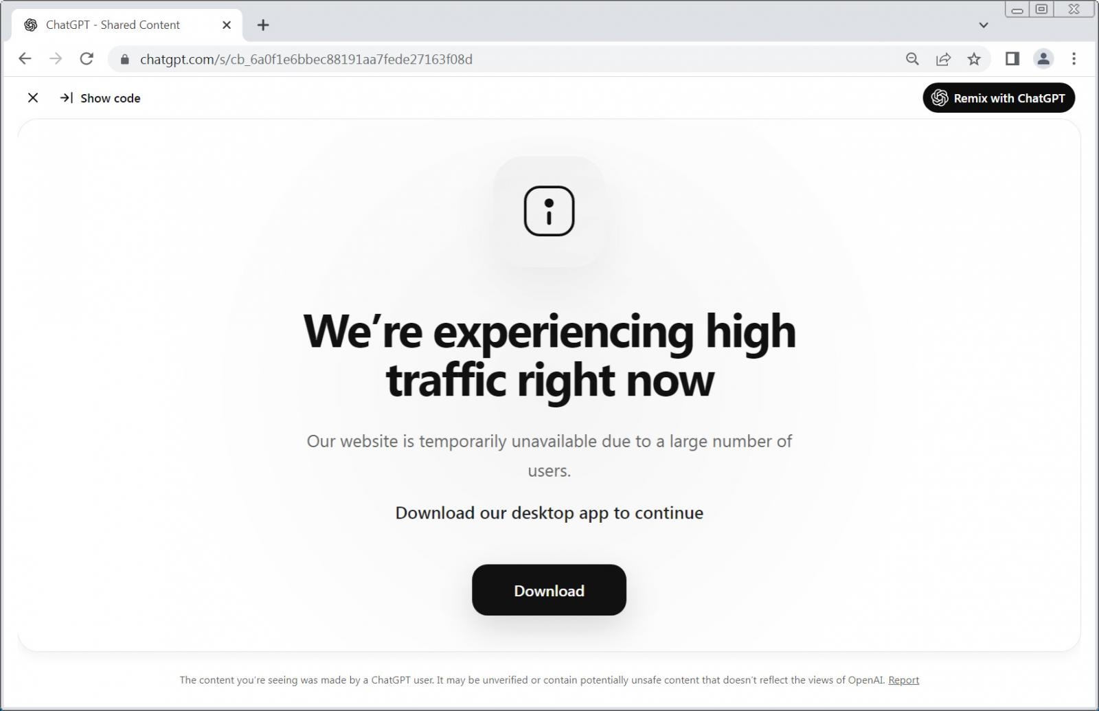 falsa página HTML