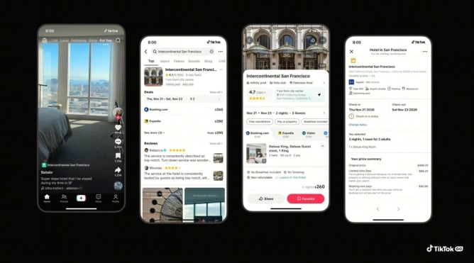 TikTok com reservas