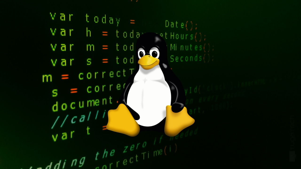 Linux em fundo de codigo