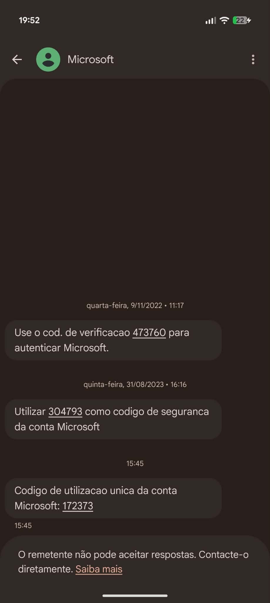 imagem da mensagem recebida