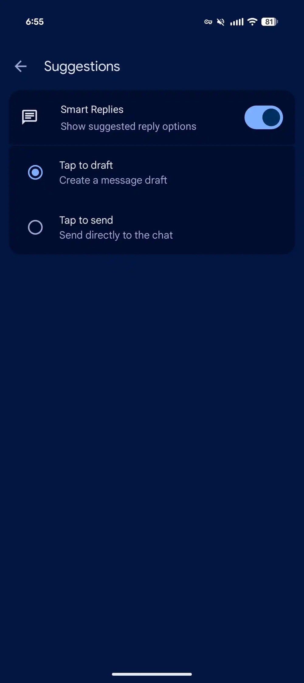 nova versão da app de mensagens da google