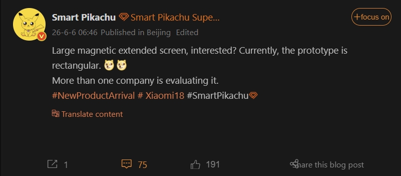 mensagem do leaker sobre futuros dispositivos da xiaomi