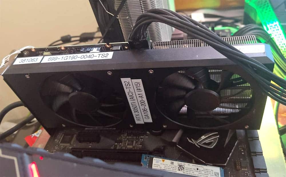 placa RTX 3050 Ti de 6GB
