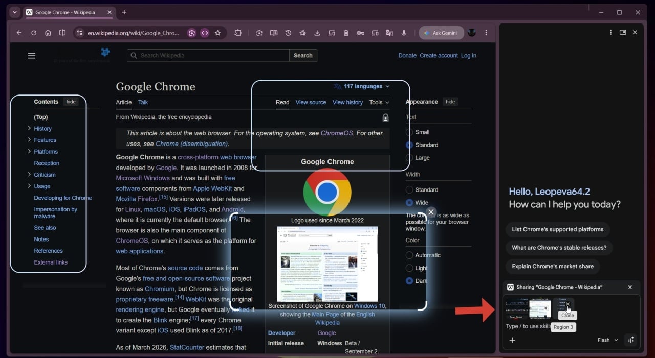 Circle to Search no Chrome