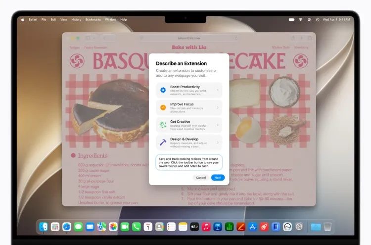 detalhes de IA no safari