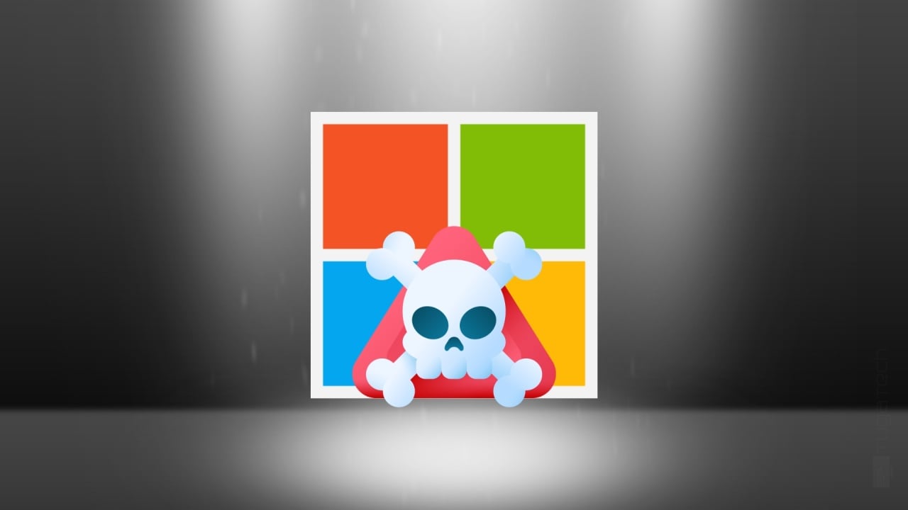 Microsoft com sinal de alerta perigo