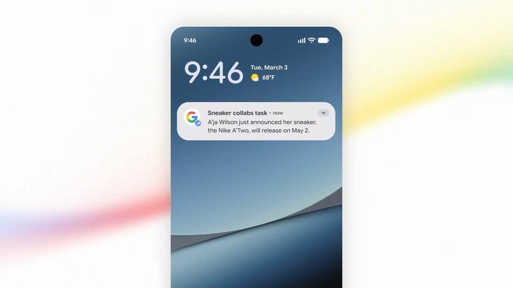 notificações da google para eventos recentes