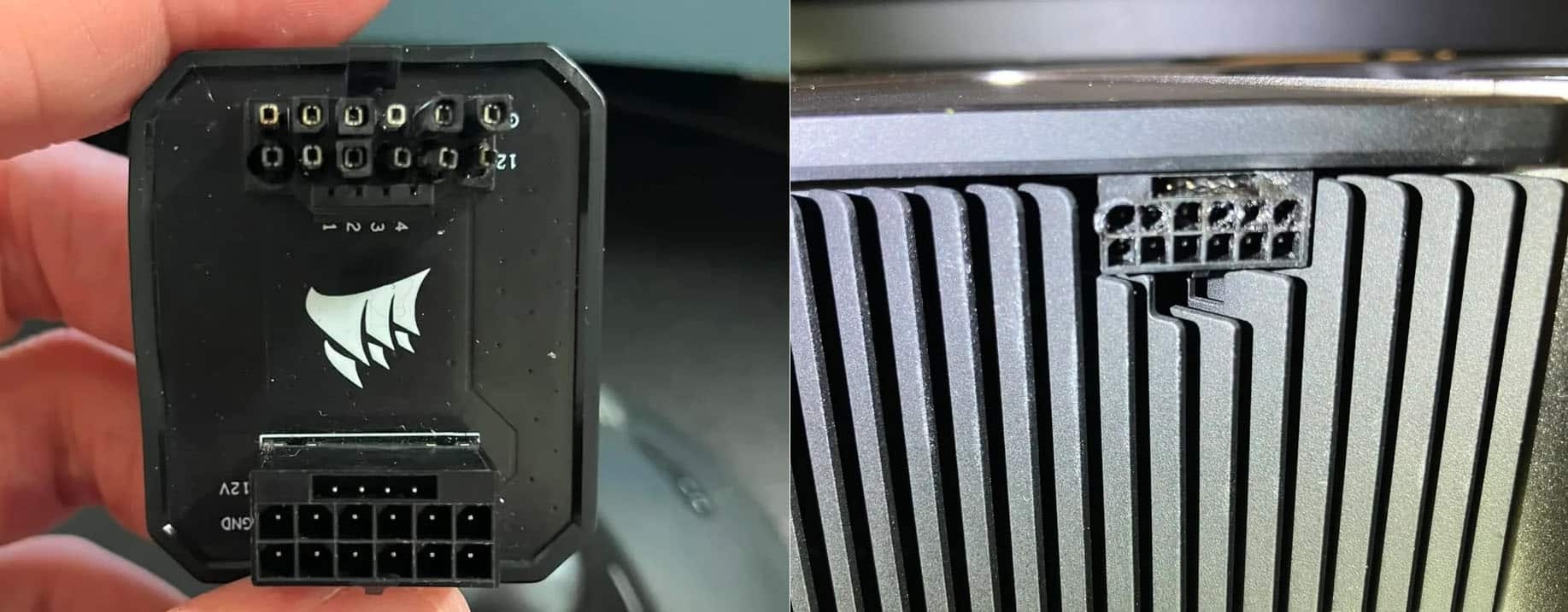 CORSAIR GPU Power Bridge derretido