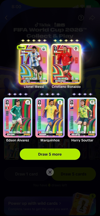 coleção da panini no tiktok