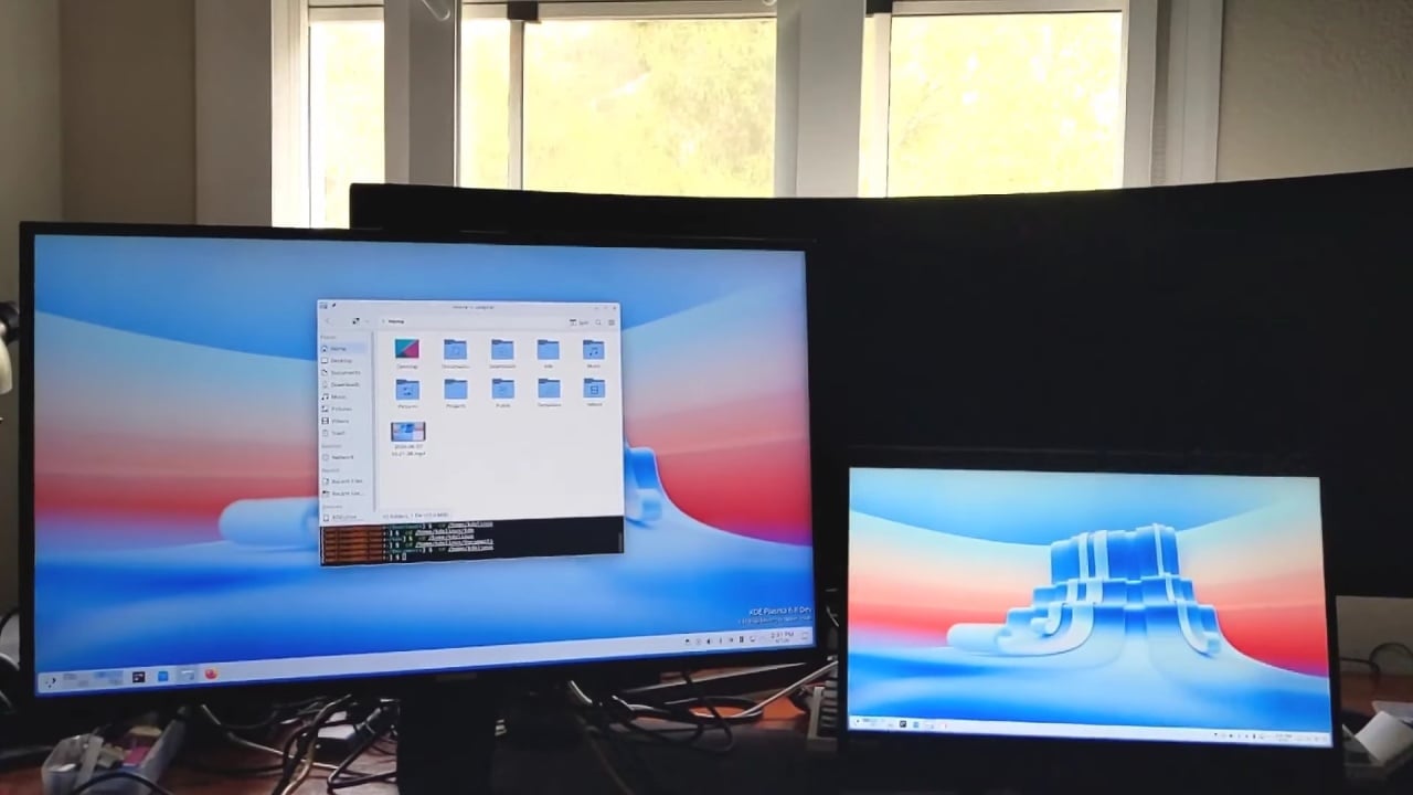 KDE plasma duplo monitor