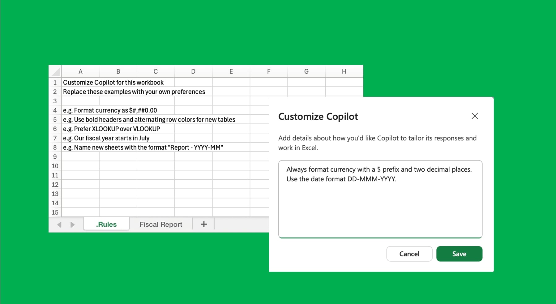 detalhes da nova funcionalidade do Excel