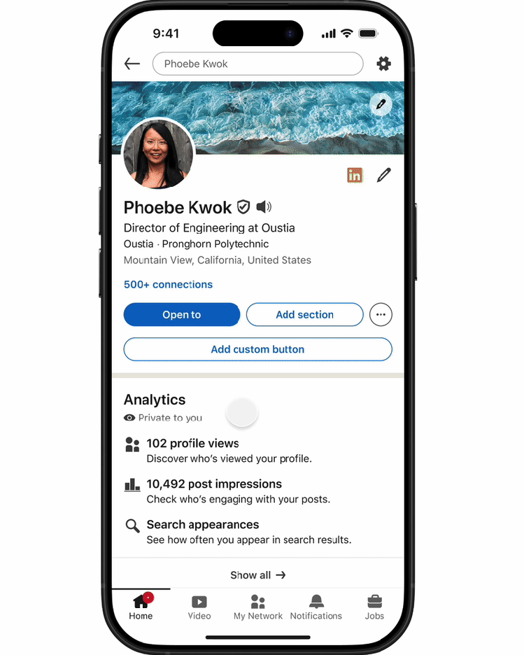 LinkedIn nova funcionalidade de integração nos perfis