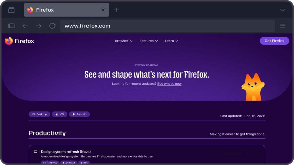 Firefox novas abas