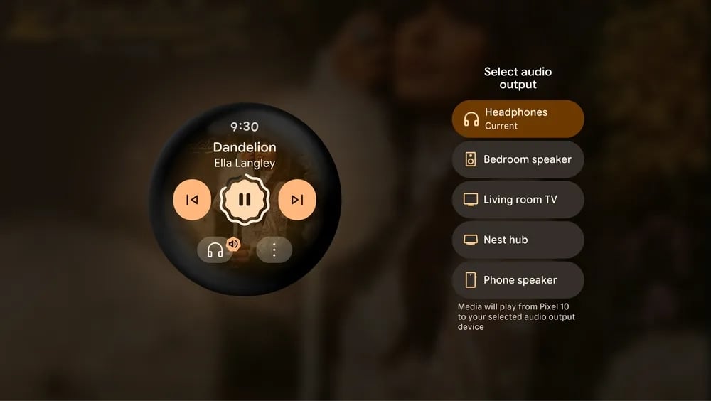 detalhes da nova interface do Wear OS